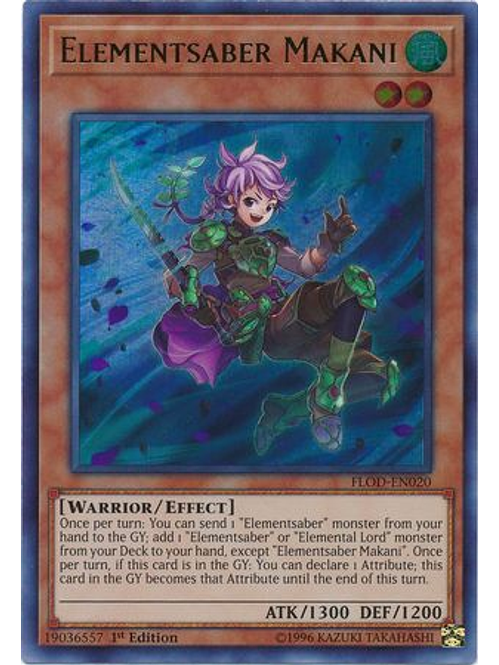 Elementsaber Makani - FLOD-EN020 - Ultra Rare 1st Edition 1