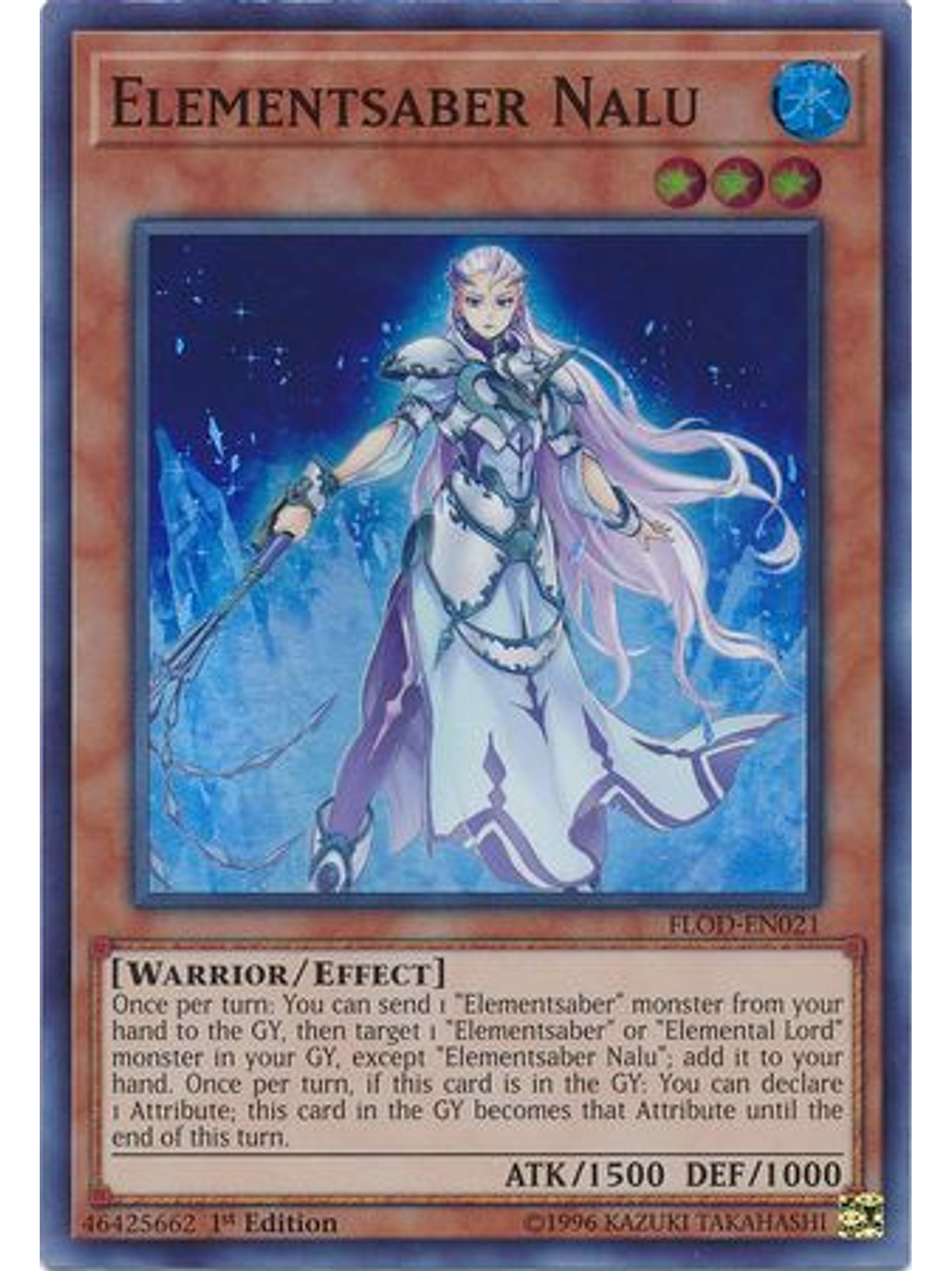 Elementsaber Nalu - FLOD-EN021 - Super Rare 1st Edition 1