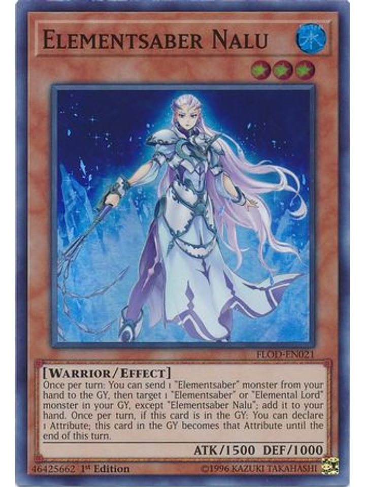 Elementsaber Nalu - FLOD-EN021 - Super Rare 1st Edition 1