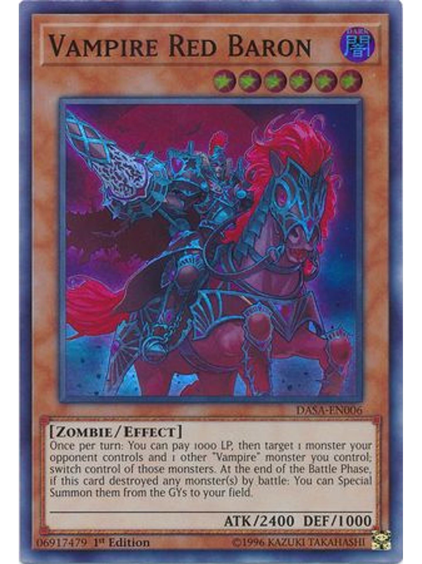 Vampire Red Baron - DASA-EN006 - Super Rare 1st Edition 1