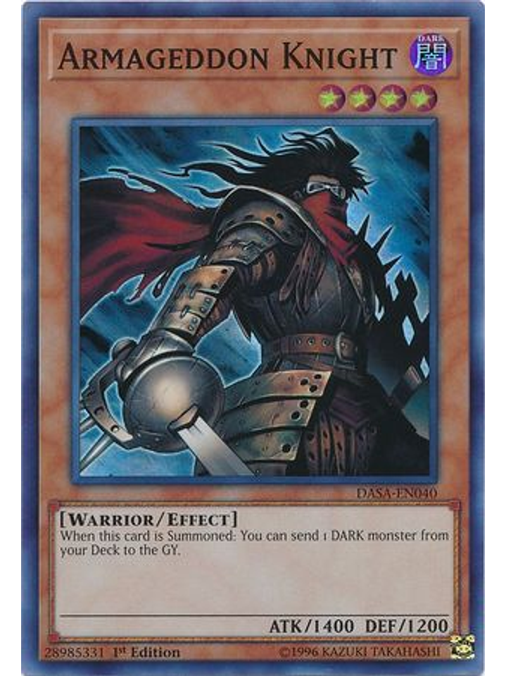 Armageddon Knight - DASA-EN040 - Super Rare 1st Edition 1