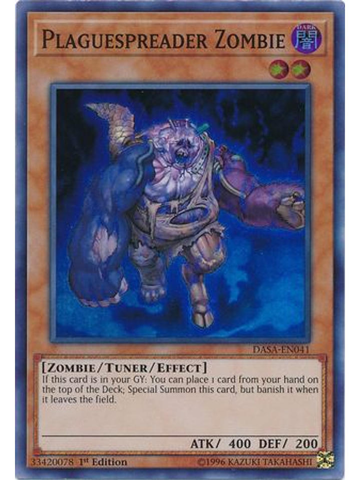 Plaguespreader Zombie - DASA-EN041 - Super Rare 1st Edition 1