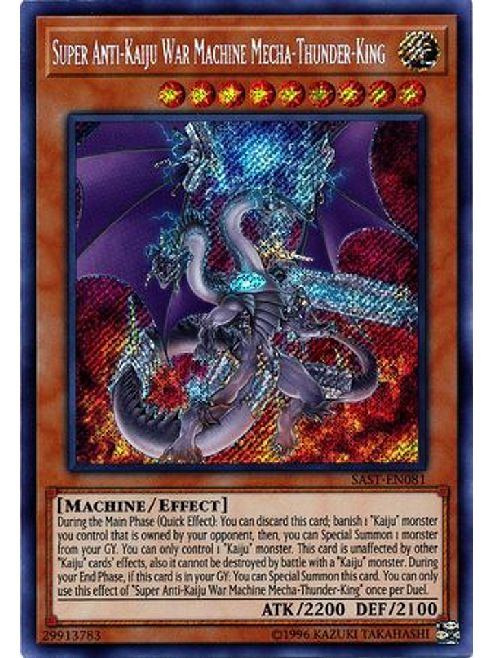 Super Anti-Kaiju War Machine Mecha-Thunder-King - SAST-EN081 - Secret Rare Unlimited 1
