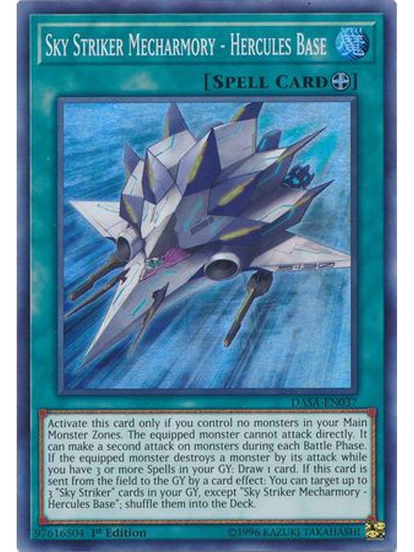 Sky Striker Mecharmory - Hercules Base - DASA-EN037 - Super Rare 1st Edition 1