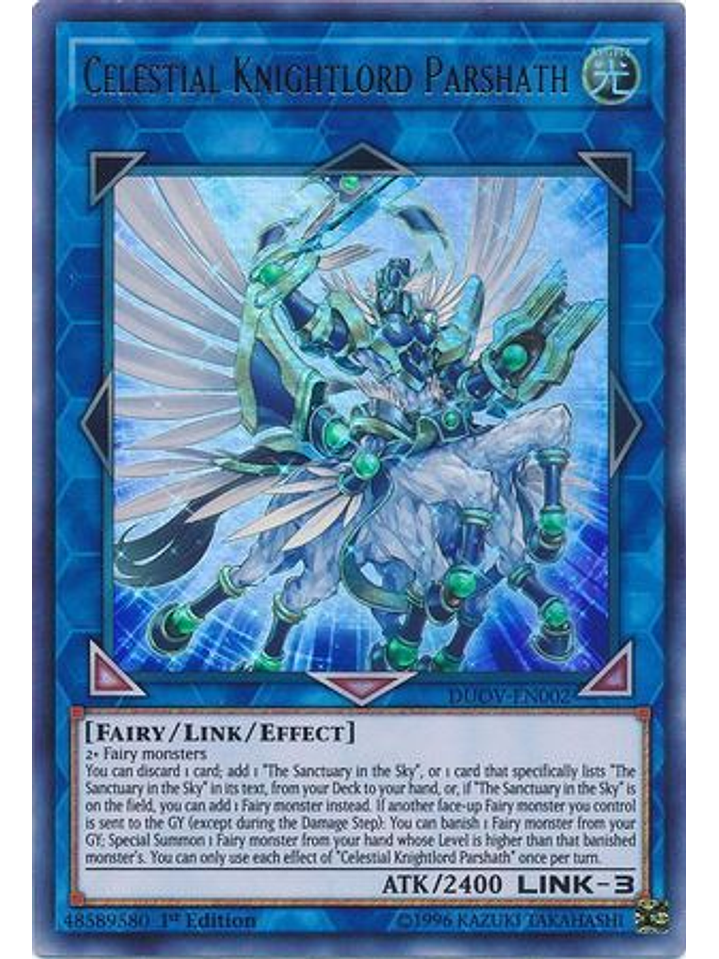 Celestial Knightlord Parshath - DUOV-EN002 - Ultra Rare 1st Edition 1