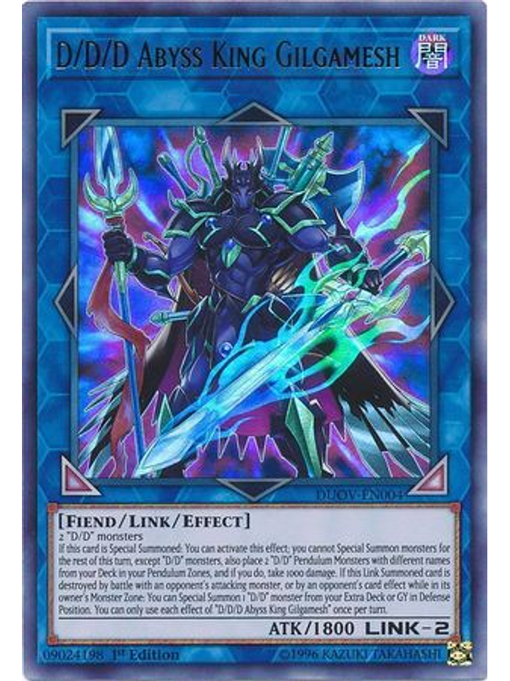 D/D/D Abyss King Gilgamesh - DUOV-EN004 - Ultra Rare 1st Edition 1