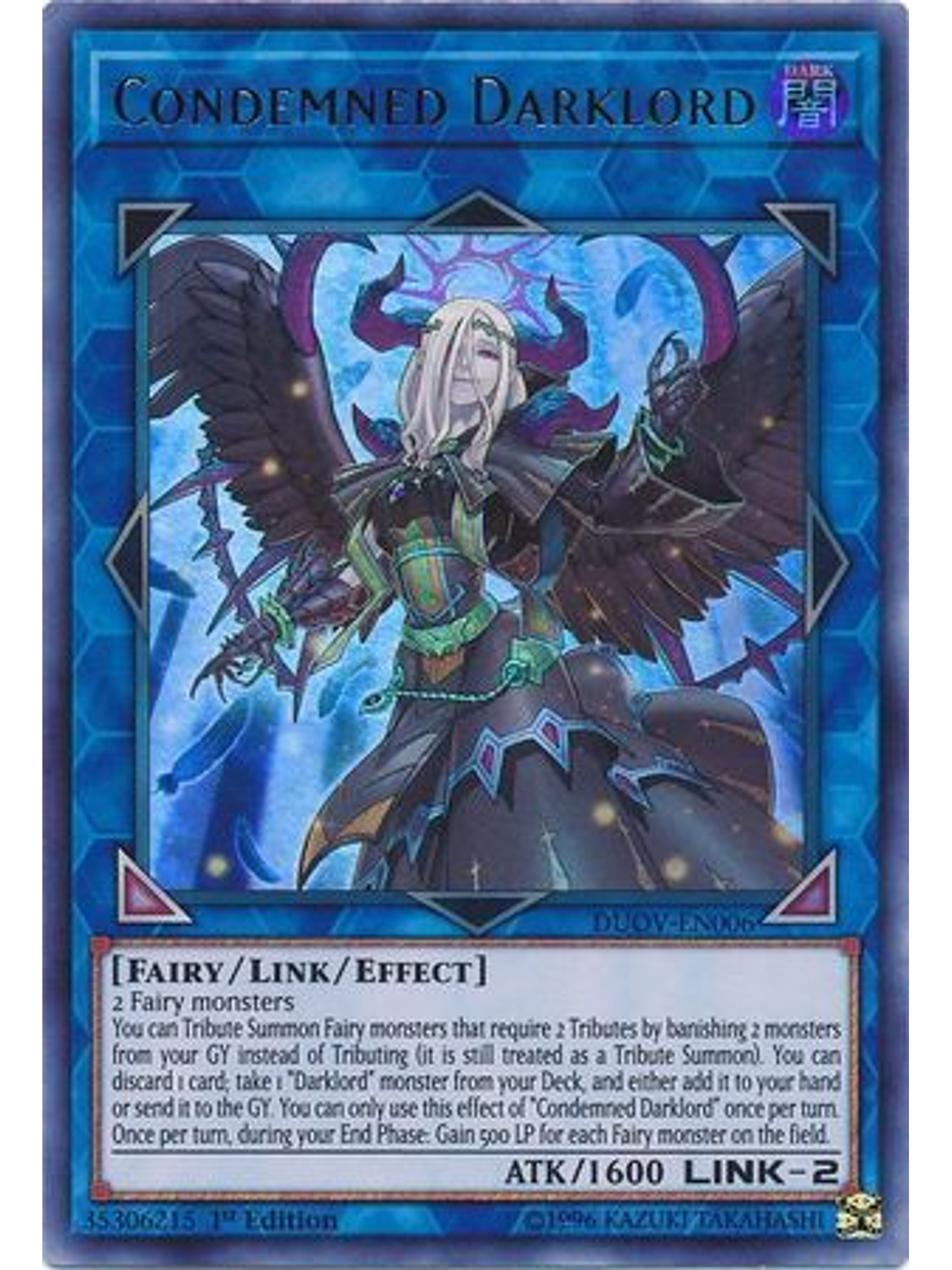 Condemned Darklord - DUOV-EN006 - Ultra Rare 1st Edition 1