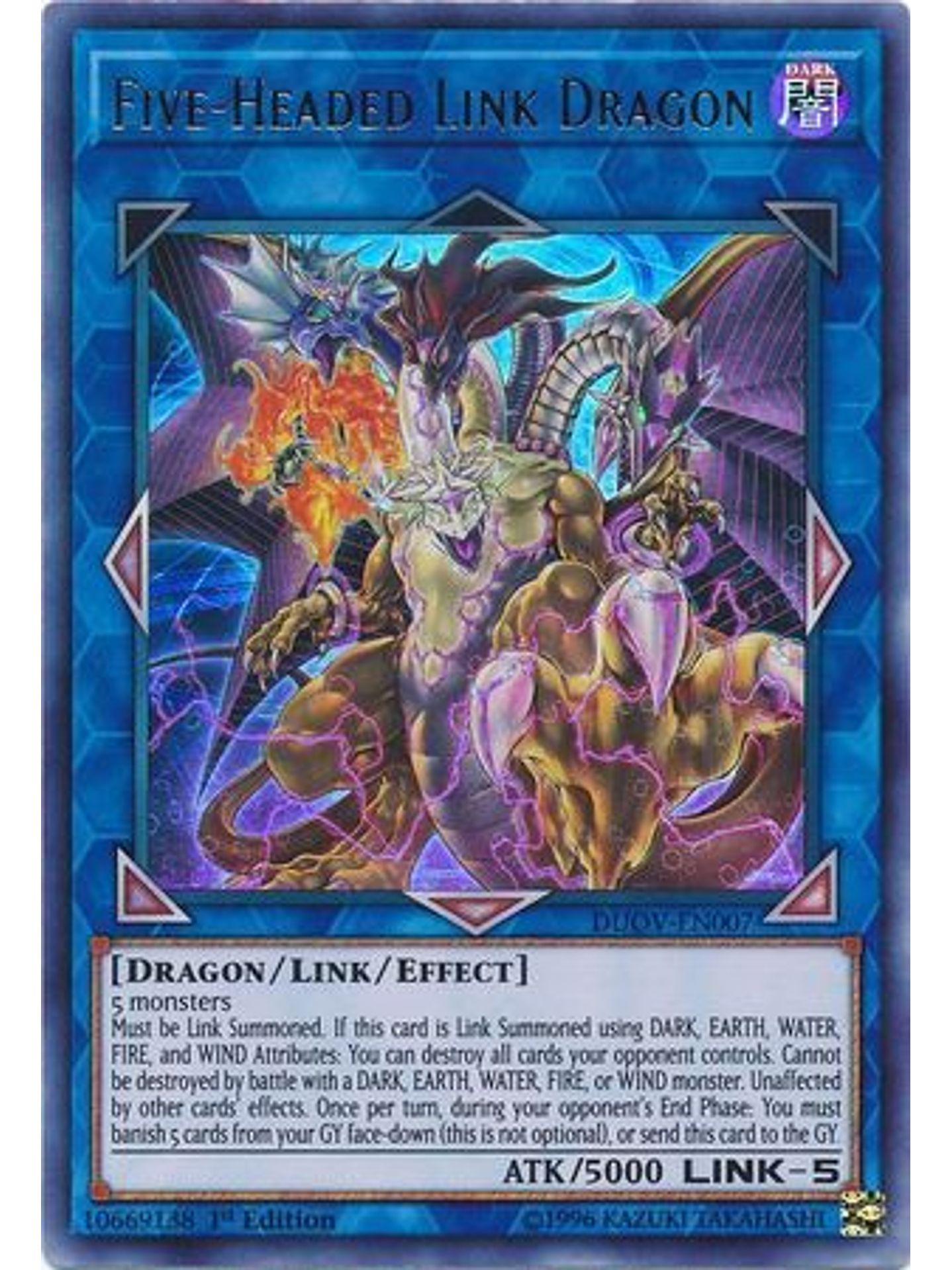 Five-Headed Link Dragon - DUOV-EN007 - Ultra Rare 1st Edition 1