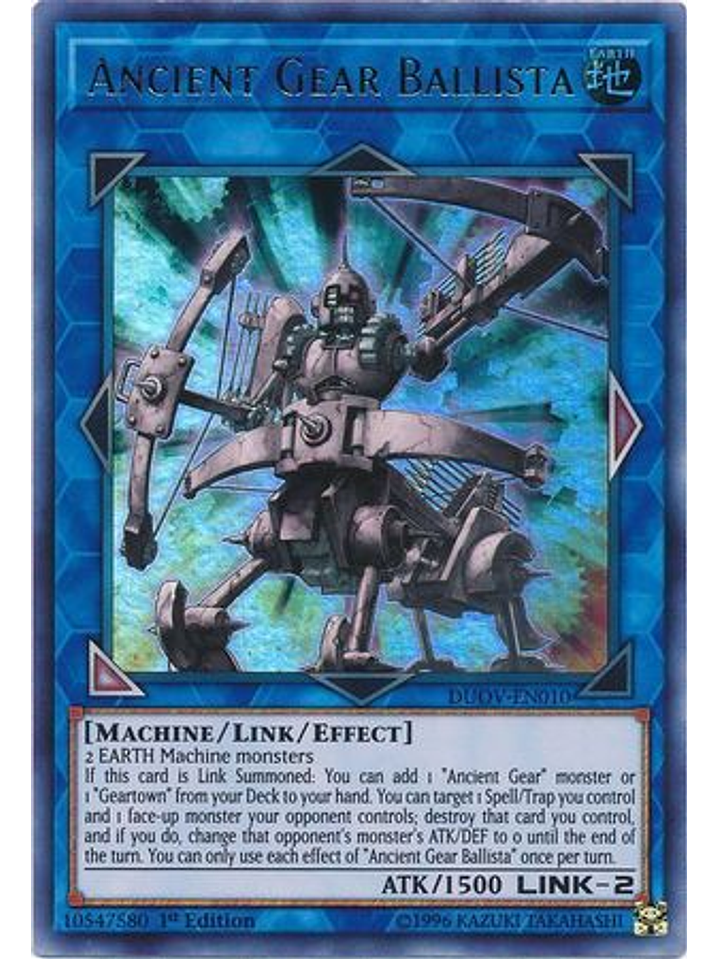 Ancient Gear Ballista - DUOV-EN010 - Ultra Rare 1st Edition 1