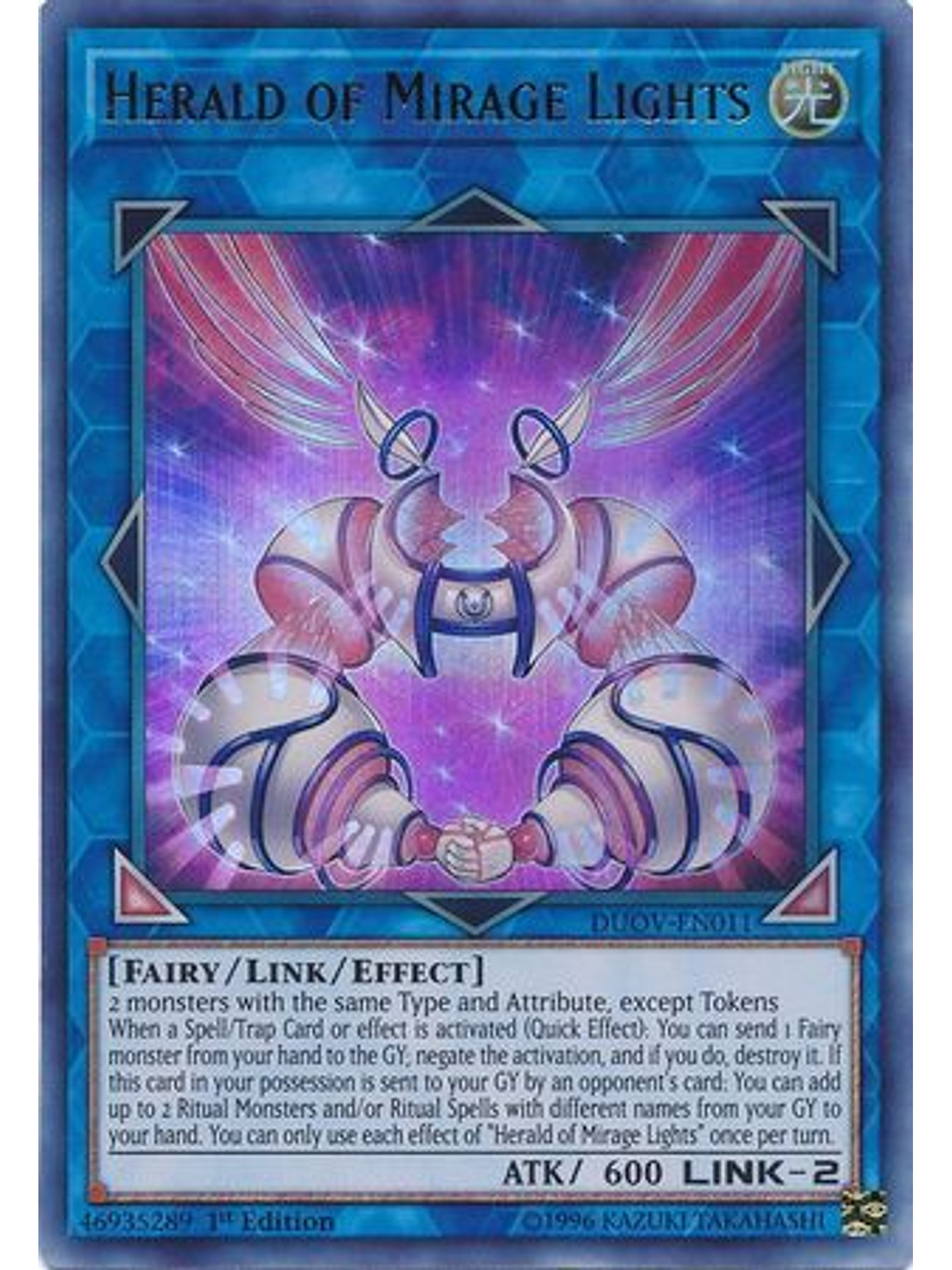 Herald of Mirage Lights - DUOV-EN011 - Ultra Rare 1st Edition 1