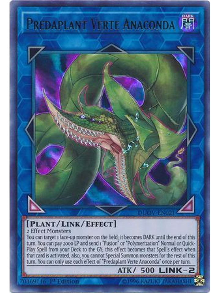 Predaplant Verte Anaconda - DUOV-EN021 - Ultra Rare 1st Edition 1