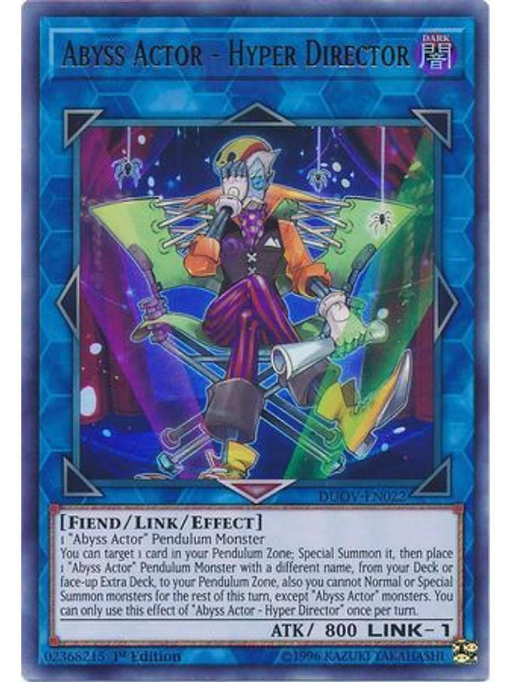 Abyss Actor - Hyper Director - DUOV-EN022 - Ultra Rare 1st Edition 1