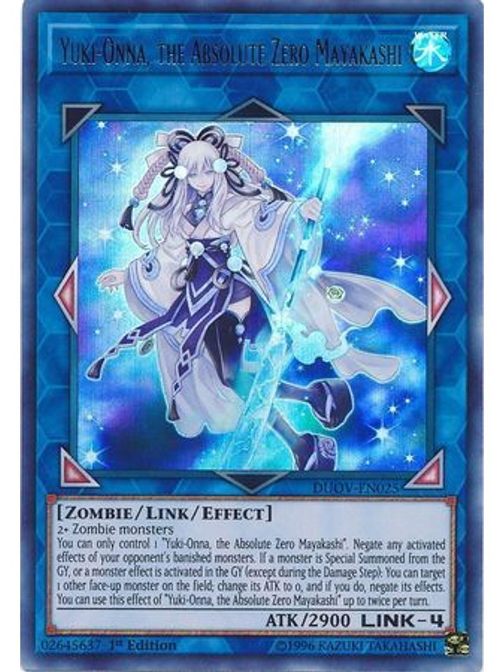 Yuki-Onna, the Absolute Zero Mayakashi - DUOV-EN025 - Ultra Rare 1st Edition 1