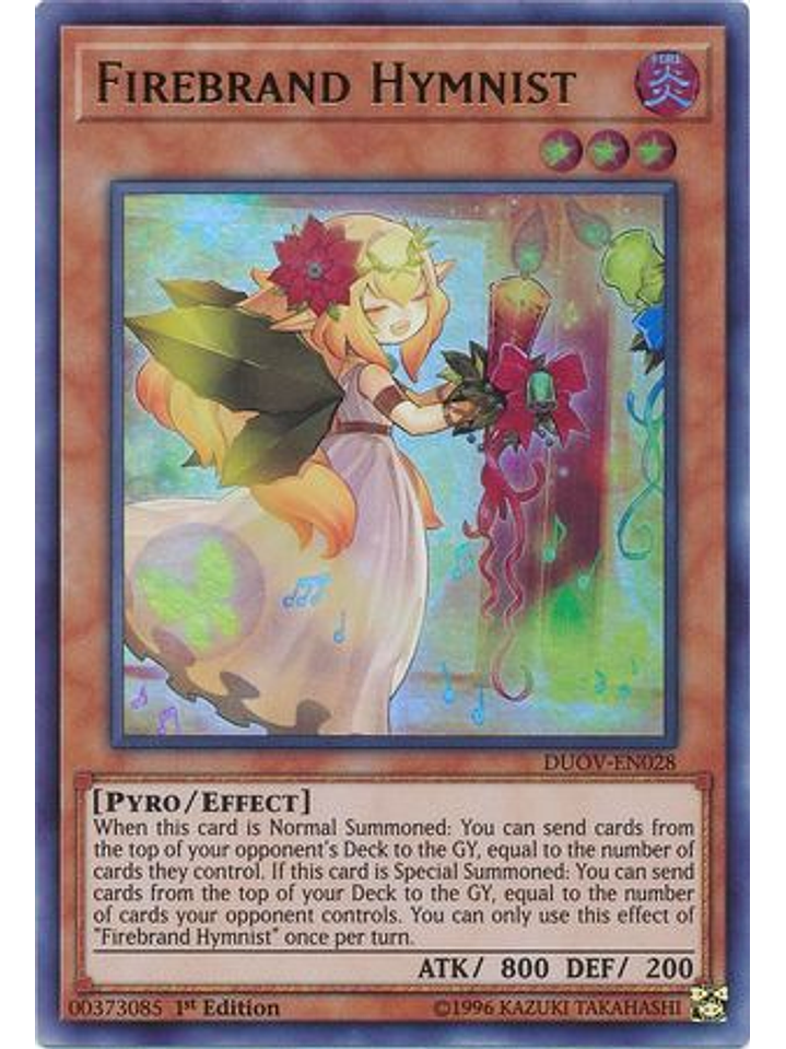 Firebrand Hymnist - DUOV-EN028 - Ultra Rare 1st Edition 1