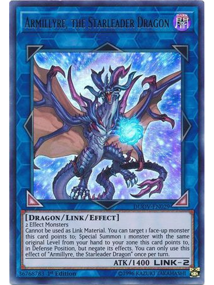 Armillyre, the Starleader Dragon - DUOV-EN029 - Ultra Rare 1st Edition 1