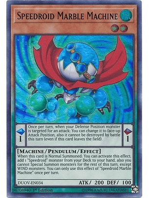 Speedroid Marble Machine - DUOV-EN034 - Ultra Rare 1st Edition