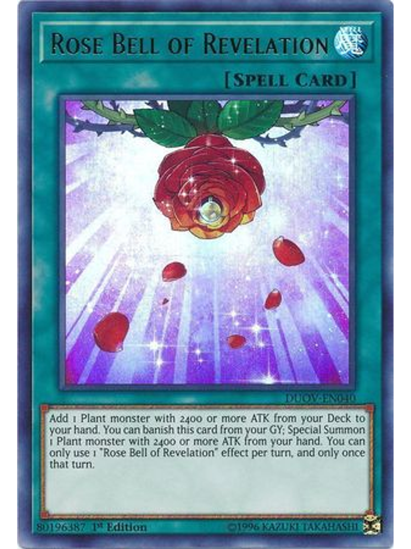 Rose Bell of Revelation - DUOV-EN040 - Ultra Rare 1st Edition 1