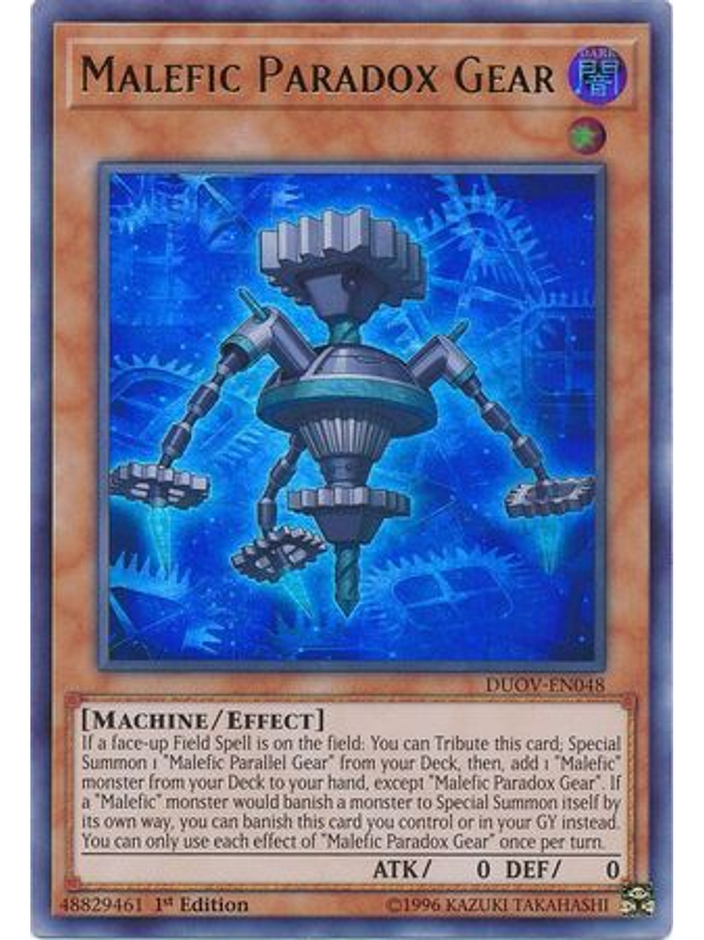 Malefic Paradox Gear - DUOV-EN048 - Ultra Rare 1st Edition 1