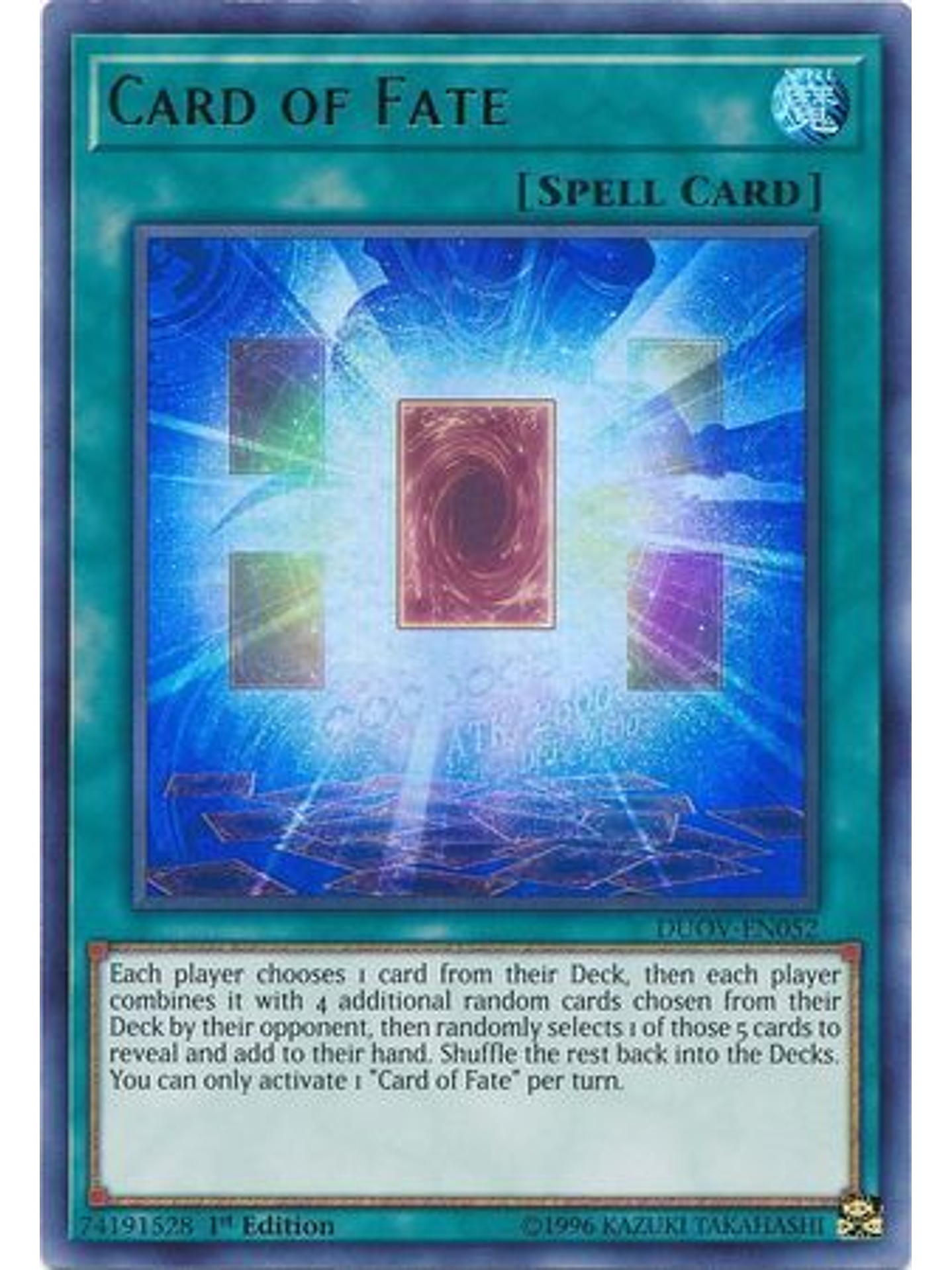 Card of Fate - DUOV-EN052 - Ultra Rare 1st Edition 1