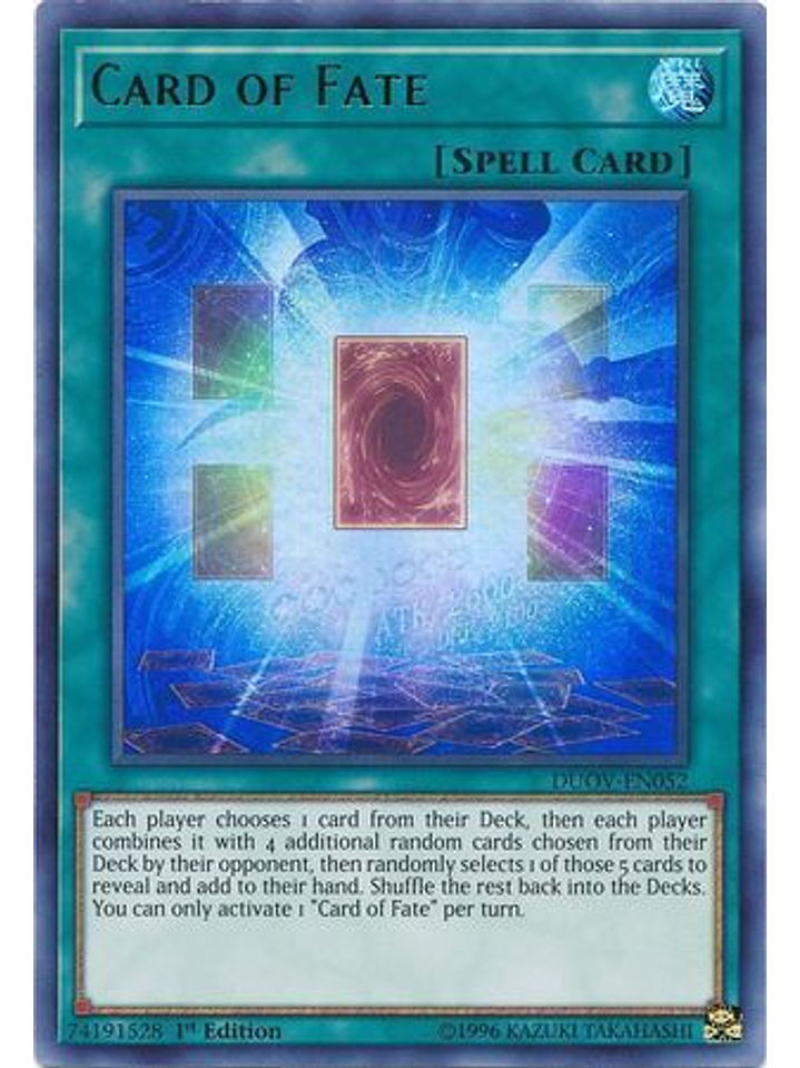 Card of Fate - DUOV-EN052 - Ultra Rare 1st Edition 1
