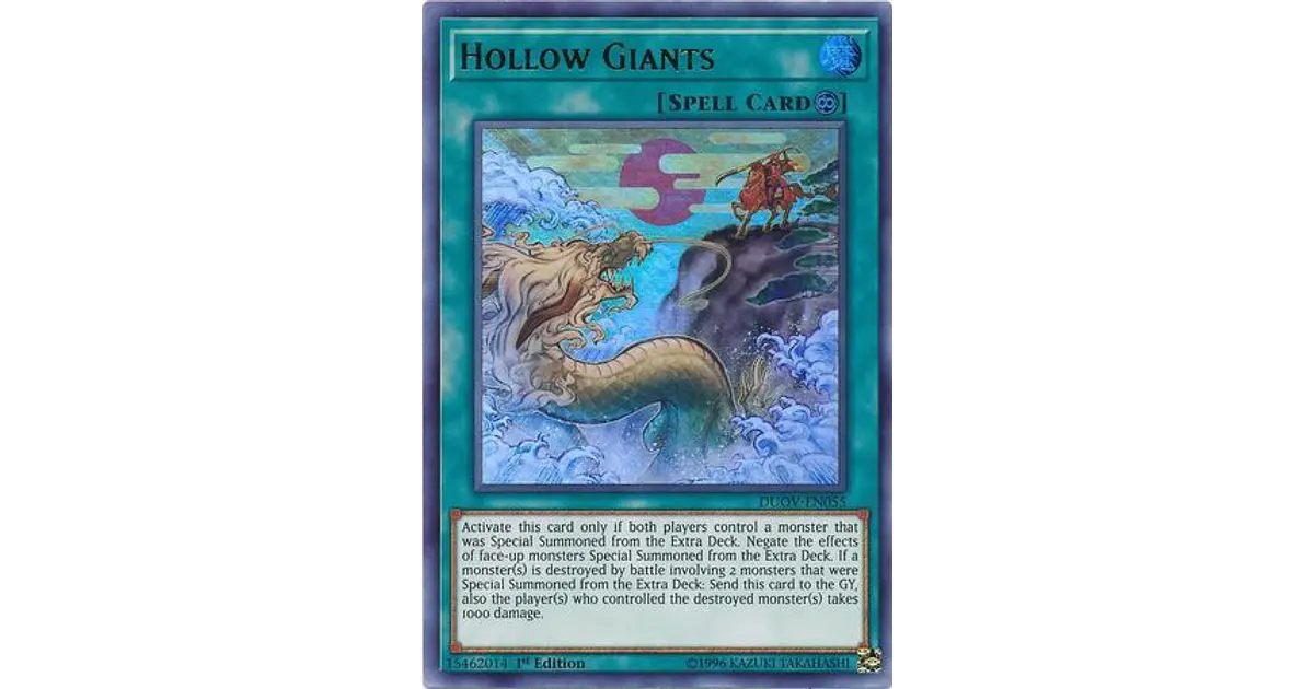 Carta Yu-Gi-Oh! Hollow Giants DUOV-EN055 - Ultra Rara, 1ª Edición, Coleccionable