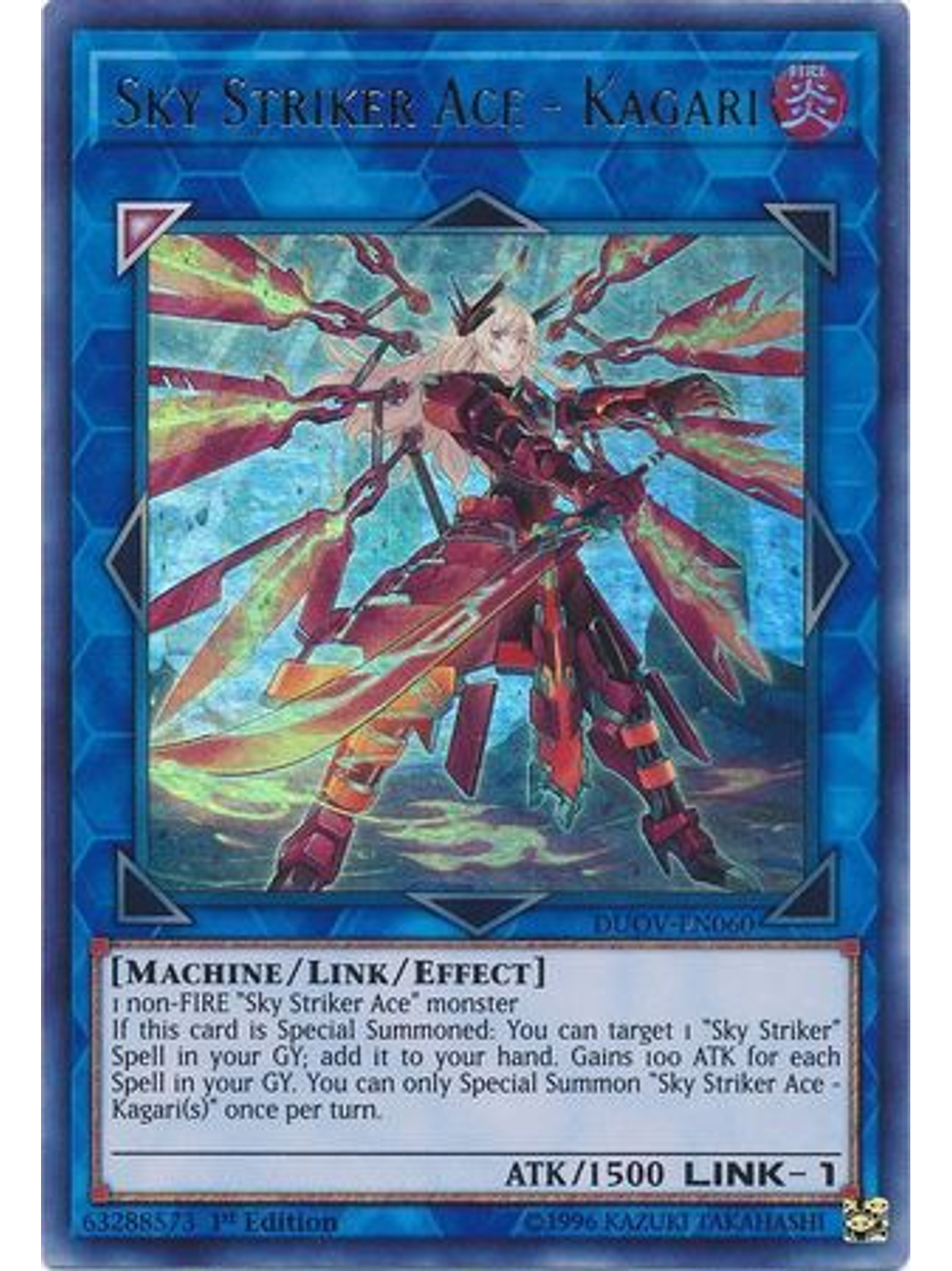 Sky Striker Ace - Kagari - DUOV-EN060 - Ultra Rare 1st Edition 1