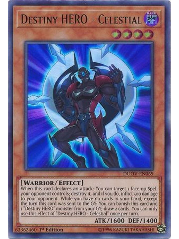 Destiny HERO - Celestial - DUOV-EN069 - Ultra Rare 1st Edition 1