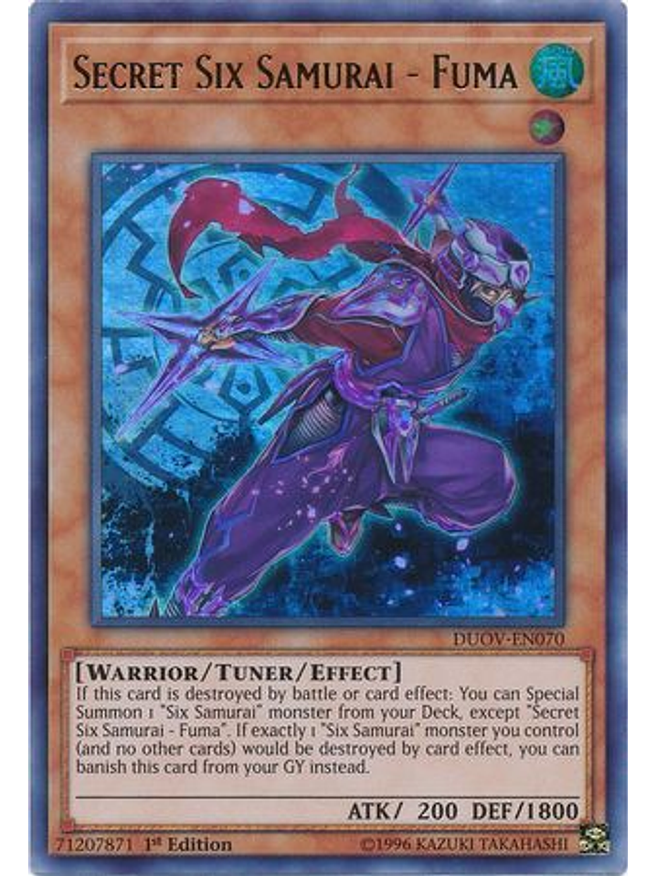 Secret Six Samurai - Fuma - DUOV-EN070 - Ultra Rare 1st Edition 1
