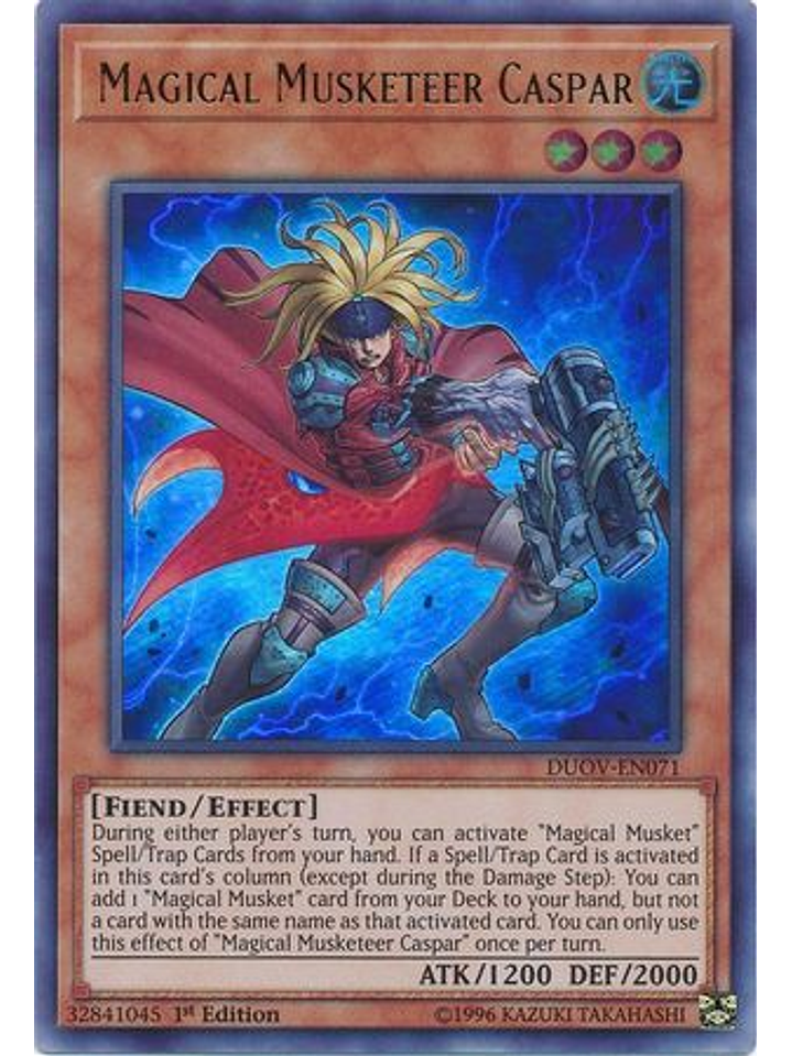 Magical Musketeer Caspar - DUOV-EN071 - Ultra Rare 1st Edition 1