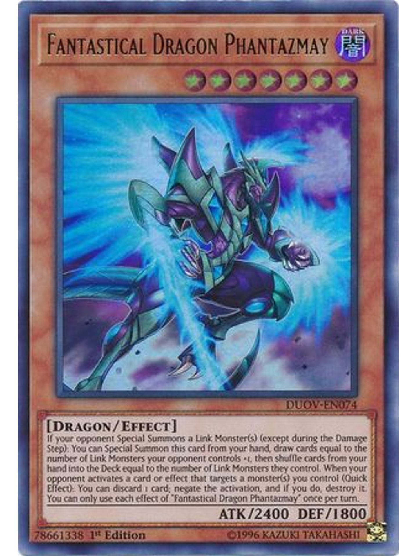 Fantastical Dragon Phantazmay - DUOV-EN074 - Ultra Rare 1st Edition 1