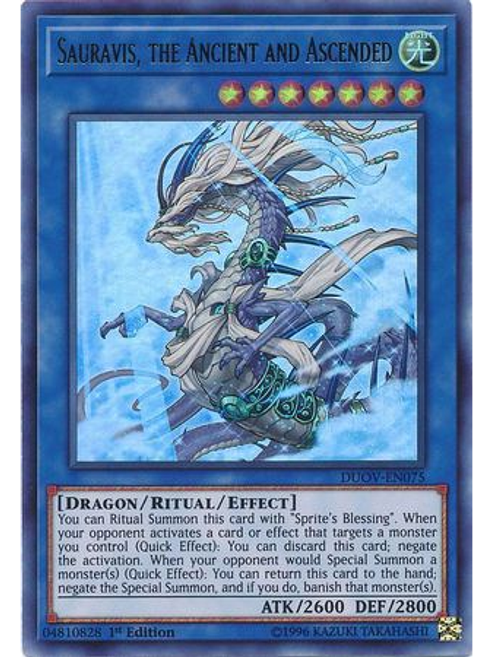 Sauravis, the Ancient and Ascended - DUOV-EN075 - Ultra Rare 1st Edition 1