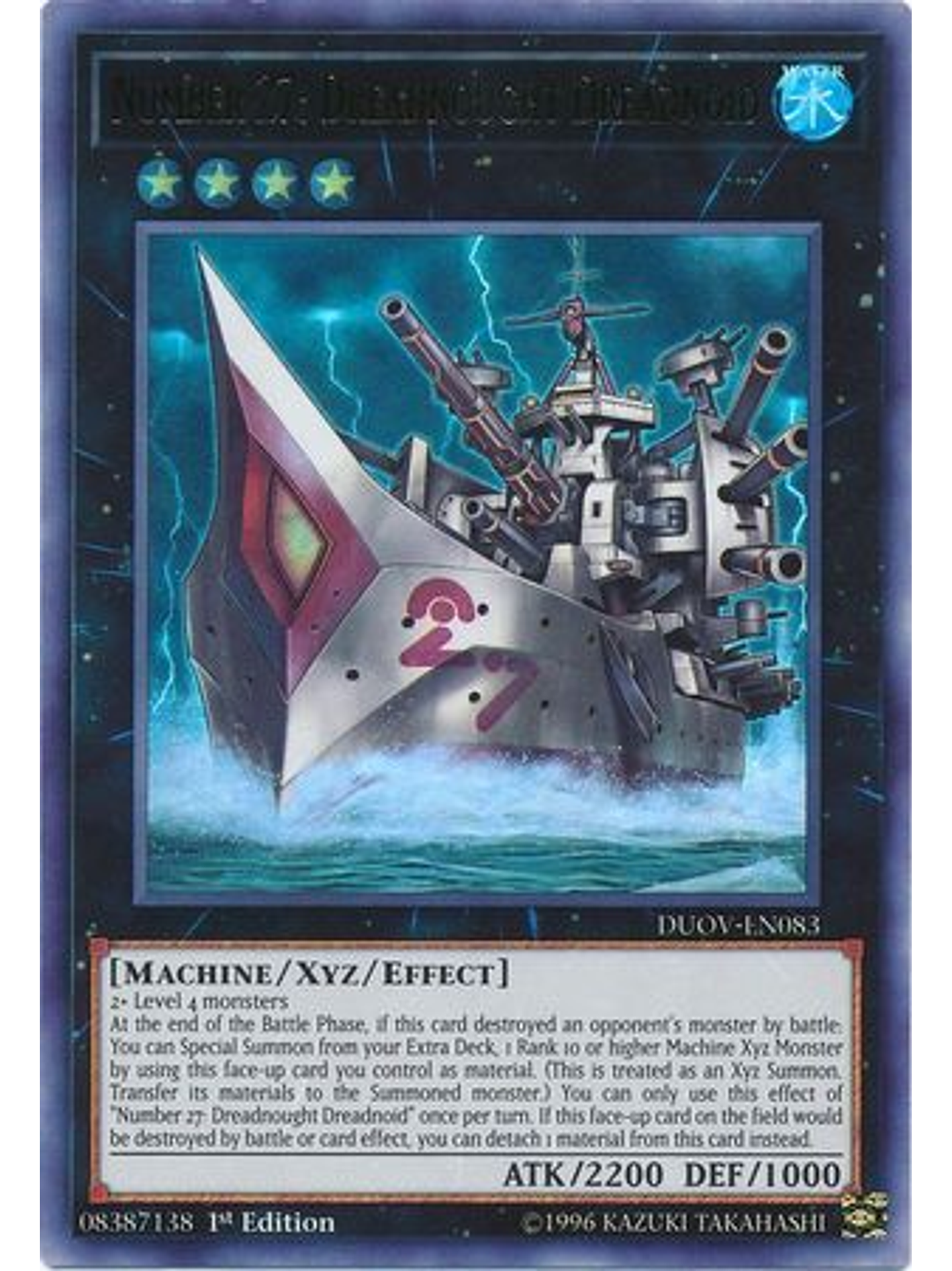 Number 27: Dreadnought Dreadnoid - DUOV-EN083 - Ultra Rare 1st Edition 1