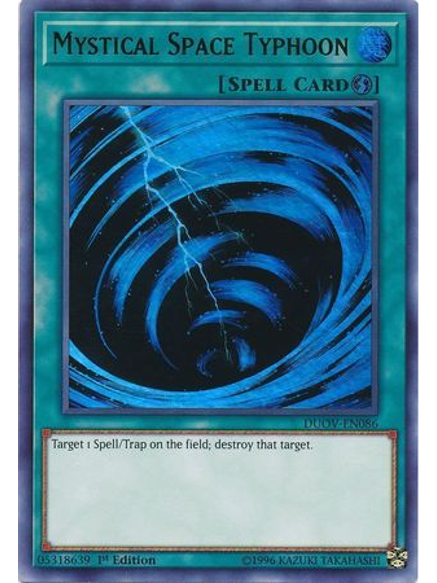 Mystical Space Typhoon - DUOV-EN086 - Ultra Rare 1st Edition 1