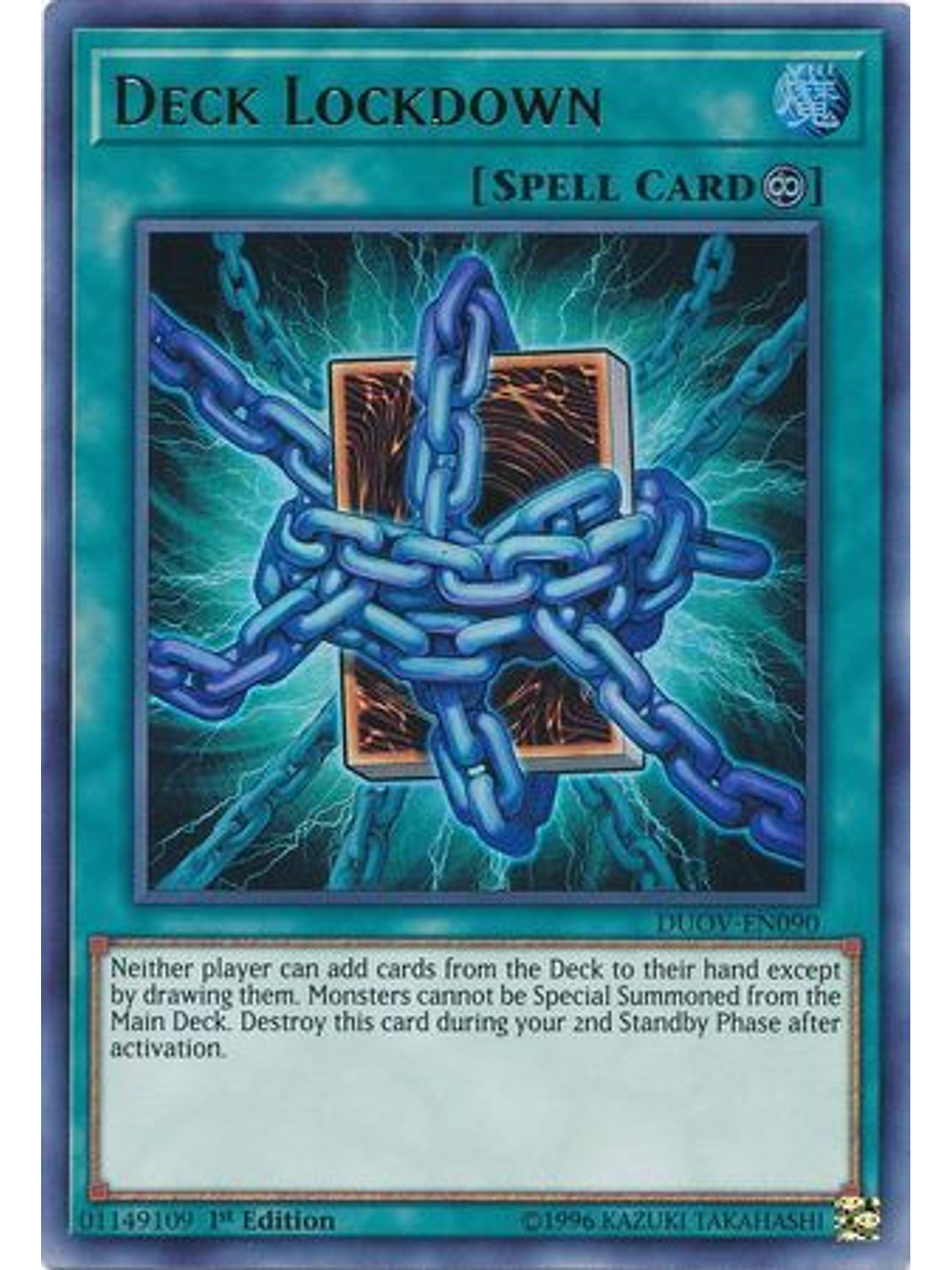 Deck Lockdown - DUOV-EN090 - Ultra Rare 1st Edition 1