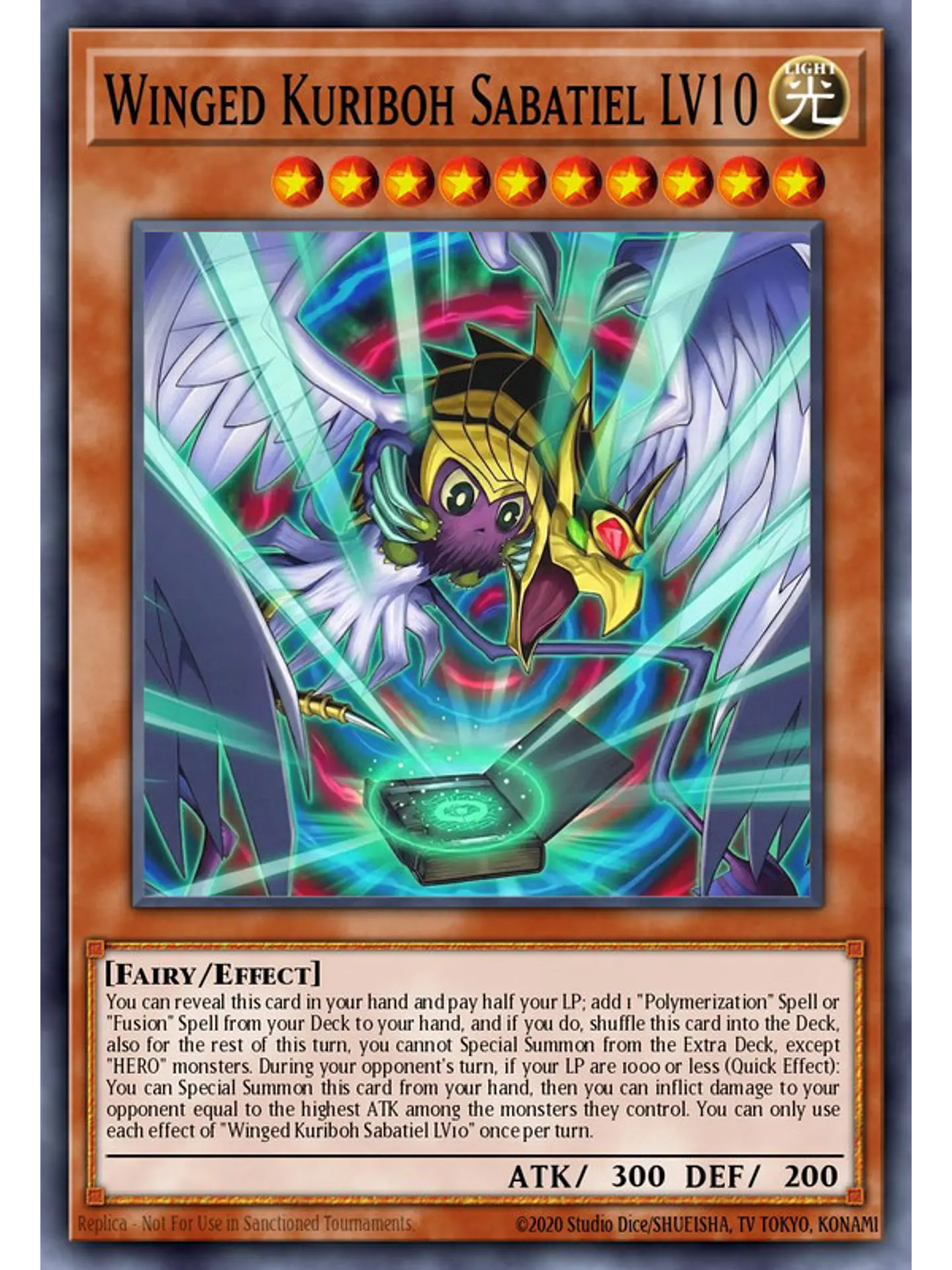 Winged Kuriboh Sabatiel LV10 - MAMO-EN006 - Ultra Rare 1st Edition 1