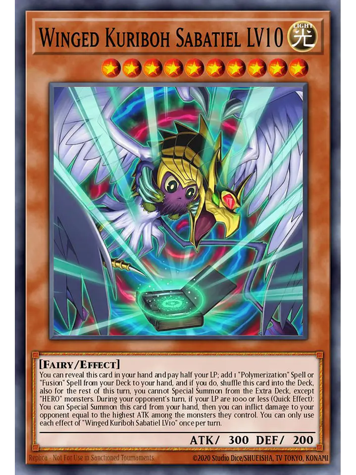 Winged Kuriboh Sabatiel LV10 - MAMO-EN006 - Ultra Rare 1st Edition 1