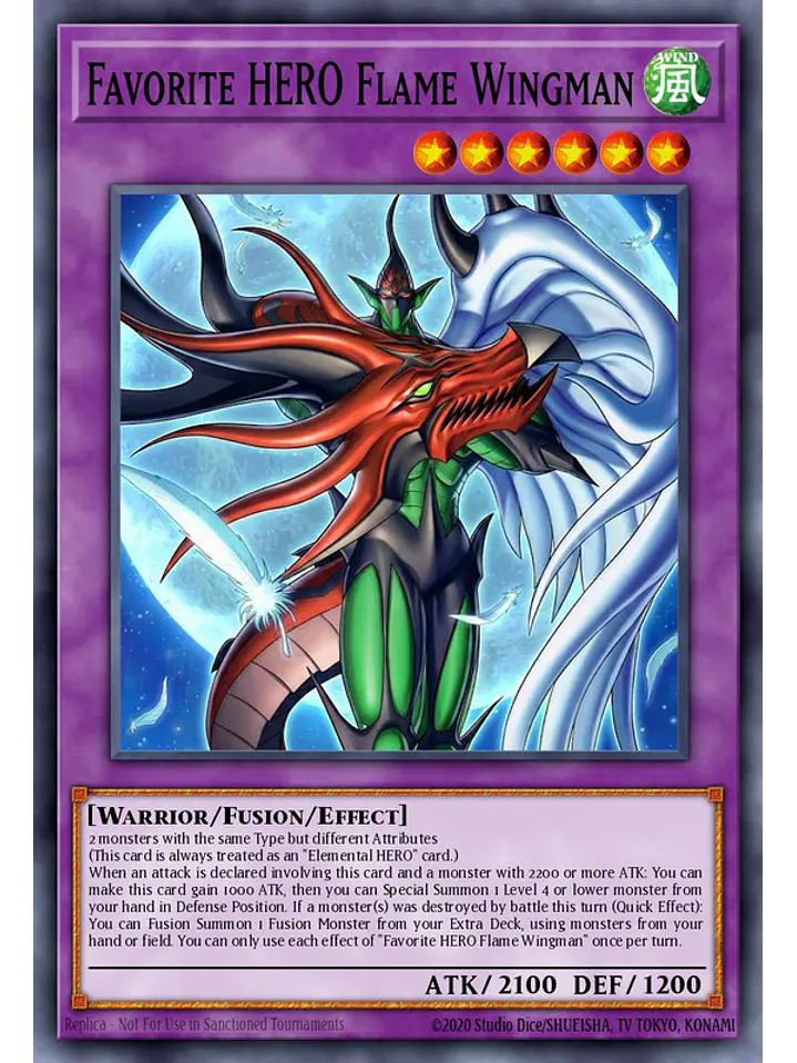 Favorite HERO Flame Wingman - MAMO-EN005 - Ultra Rare 1st Edition 1