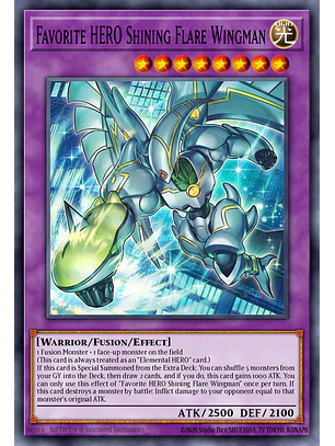 Favorite HERO Shining Flare Wingman - MAMO-EN004 - Ultra Rare 1st Edition
