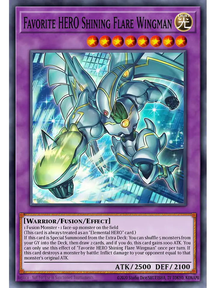 Favorite HERO Shining Flare Wingman - MAMO-EN004 - Ultra Rare 1st Edition 1