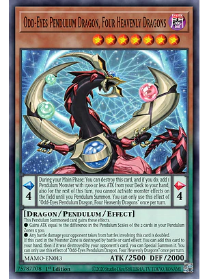 Odd-Eyes Pendulum Dragon, Four Heavenly Dragons - MAMO-EN013 - Ultra Rare 1st Edition