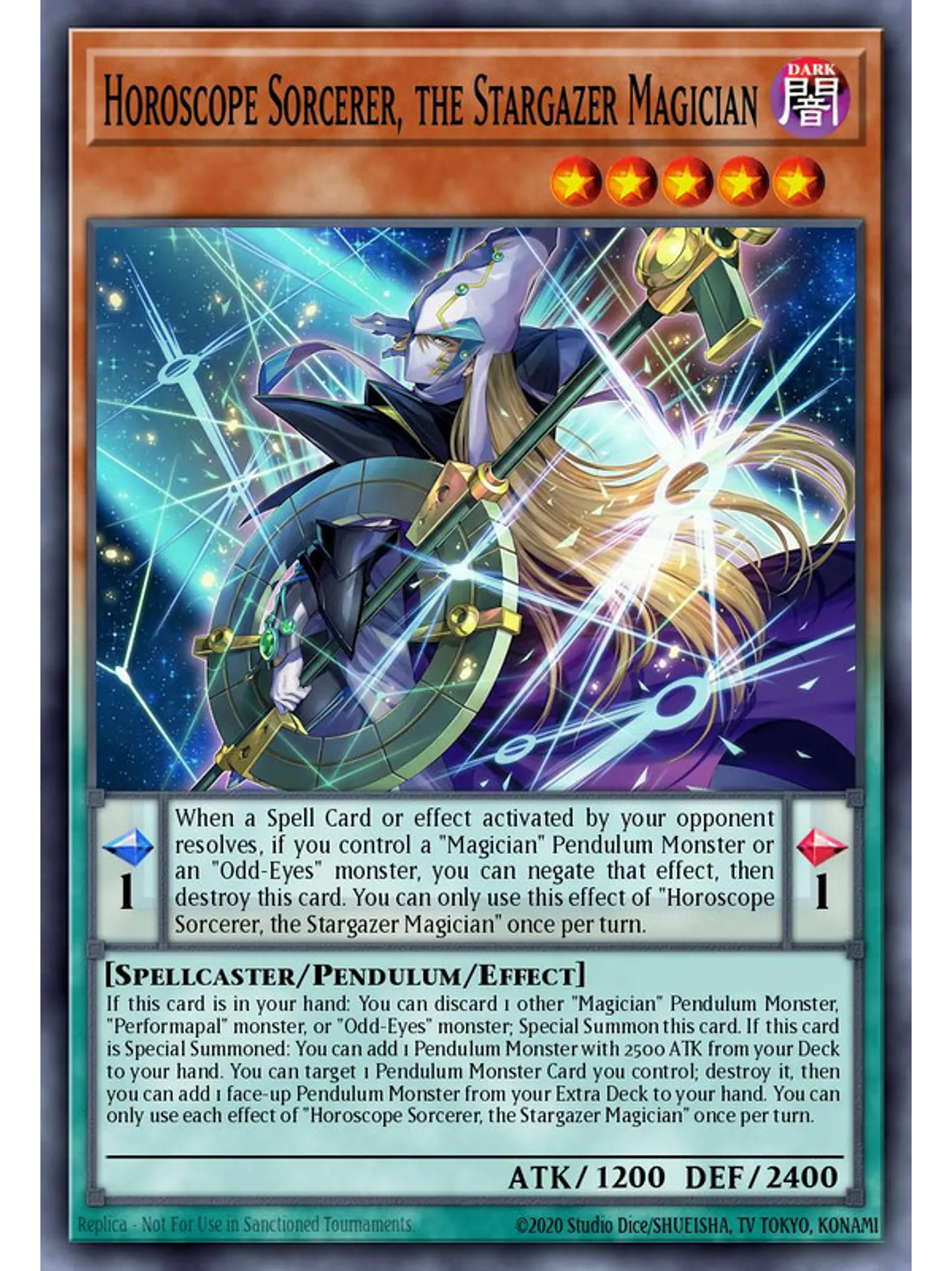 Horoscope Sorcerer, the Stargazer Magician - MAMO-EN014 - Ultra Rare 1st Edition 1