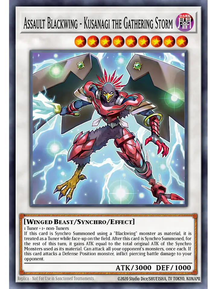 Assault Blackwing - Kusanagi the Gathering Storm - MAMO-EN026 - Ultra Rare 1st Edition 1