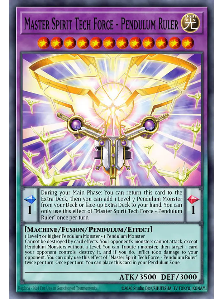 Master Spirit Tech Force - Pendulum Ruler - MAMO-EN027 - Ultra Rare 1st Edition 1