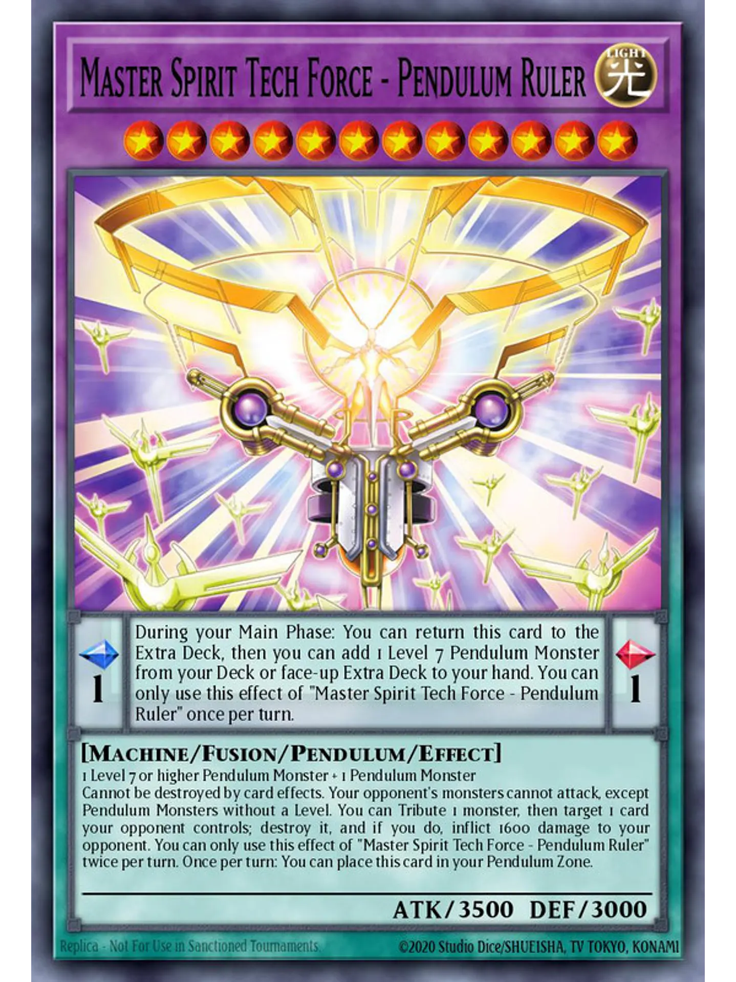 Master Spirit Tech Force - Pendulum Ruler - MAMO-EN027 - Secret Rare 1st Edition 1