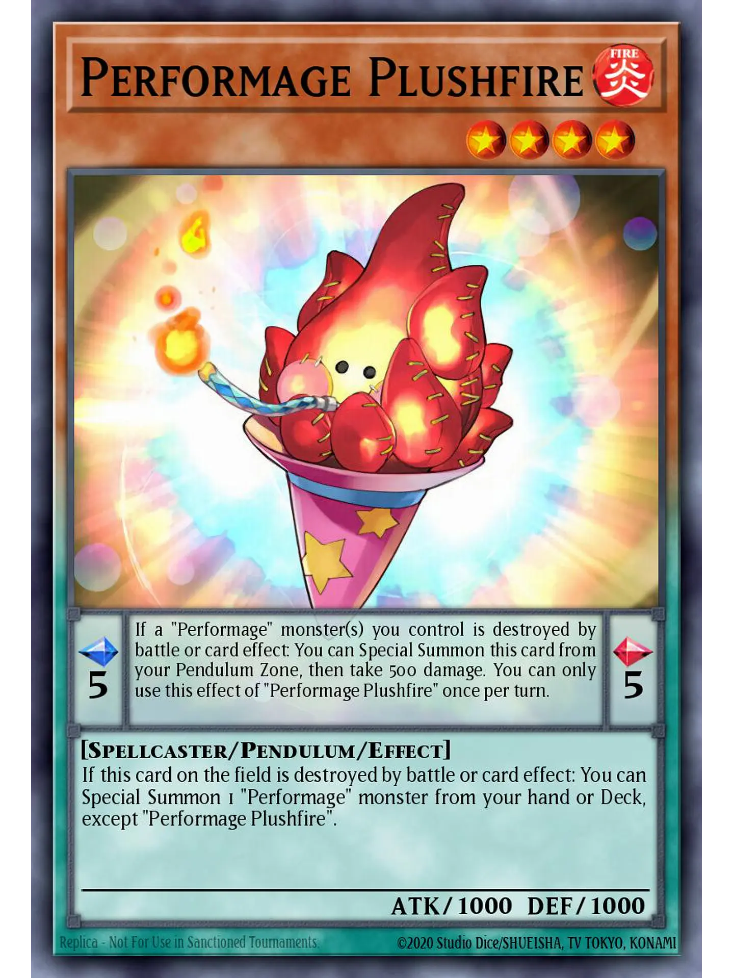 Performage Plushfire - MAMO-EN045 - Ultra Rare 1st Edition 1