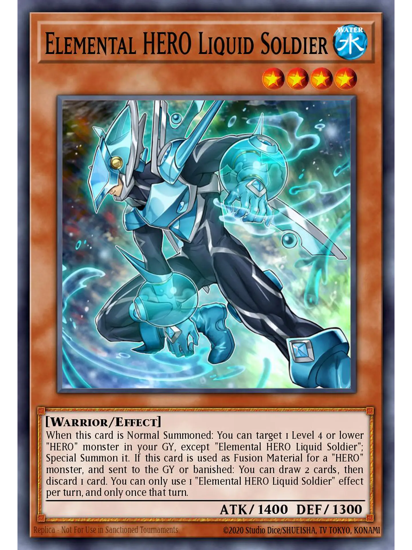 Elemental HERO Liquid Soldier - MAMO-EN047 - Ultra Rare 1st Edition 1