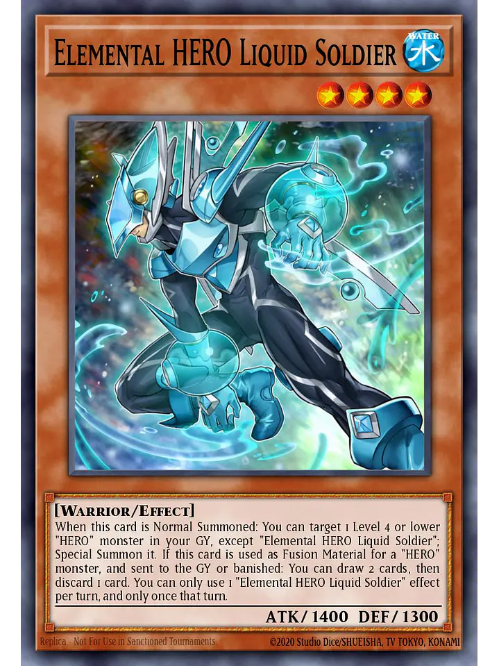 Elemental HERO Liquid Soldier - MAMO-EN047 - Ultra Rare 1st Edition 1