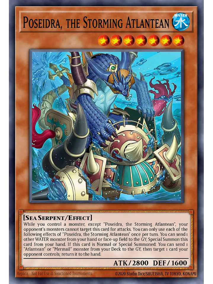 Poseidra, the Storming Atlantean - MAMO-EN055 - Ultra Rare 1st Edition 1