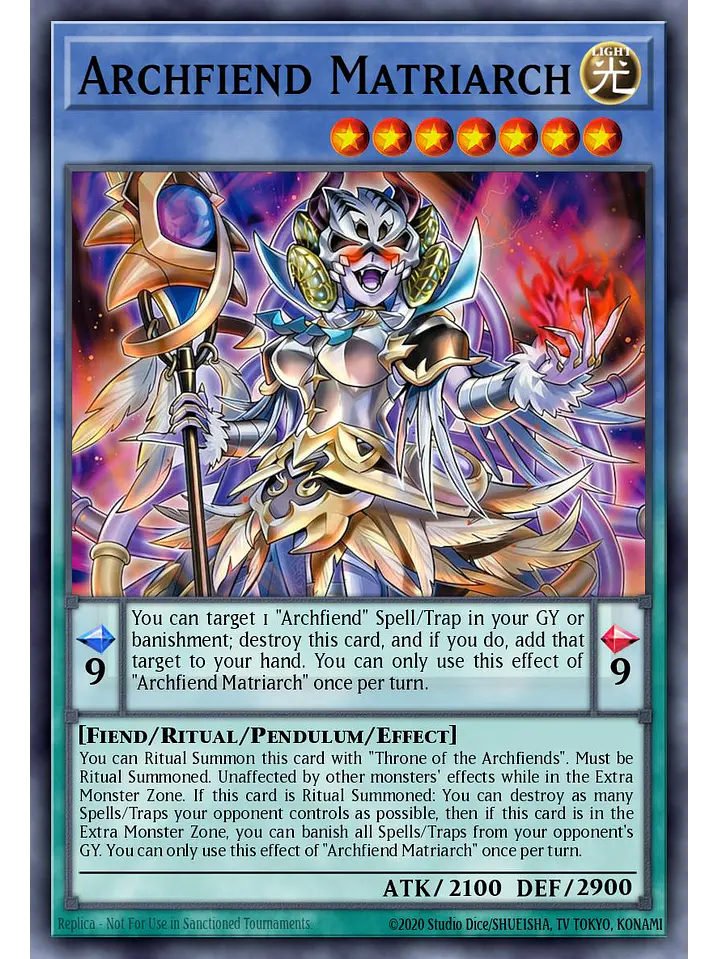 Archfiend Matriarch - MAMO-EN070 - Ultra Rare 1st Edition 1