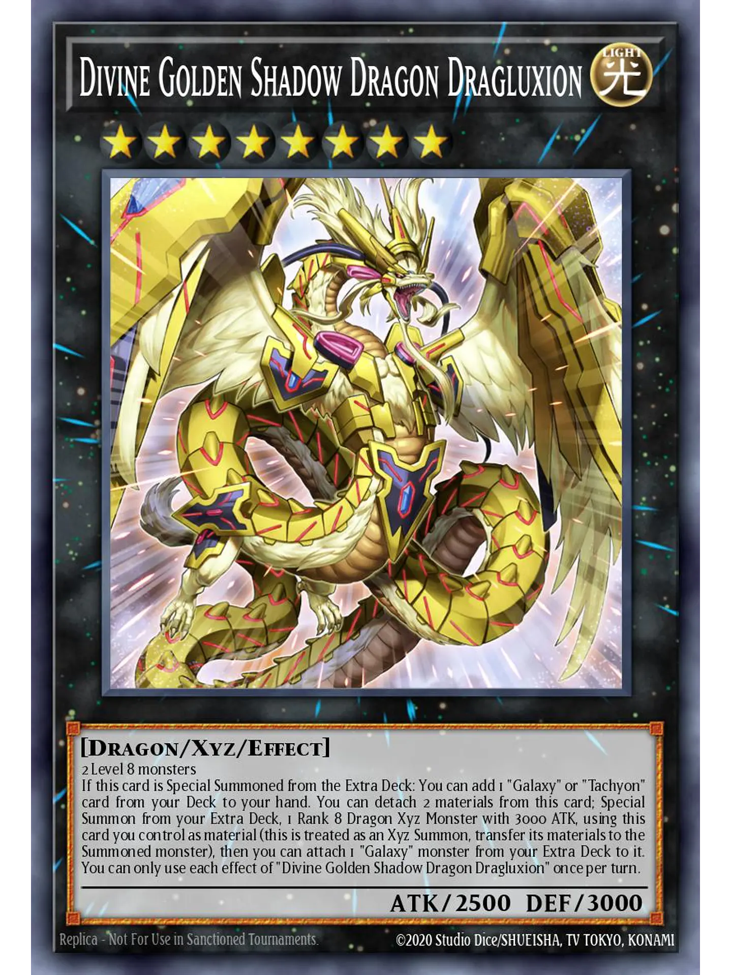 Divine Golden Shadow Dragon Dragluxion - MAMO-EN085 - Ultra Rare 1st Edition 1